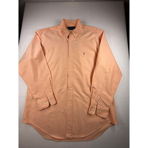 Ralph Lauren Yarmouth Oxford Button-Down Shirt Men’s 16½ 34/35 Orange Cotton